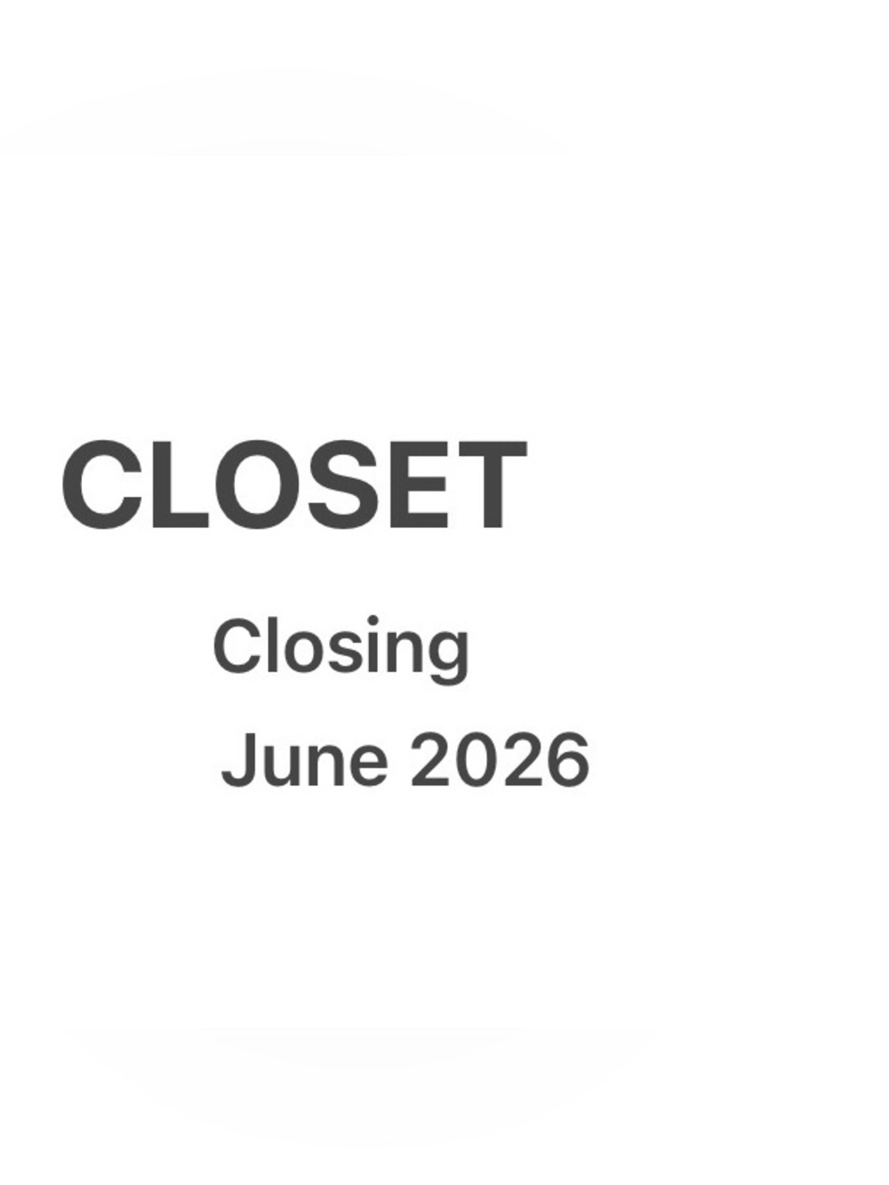 Shop Closing Sale - Everything Must Go